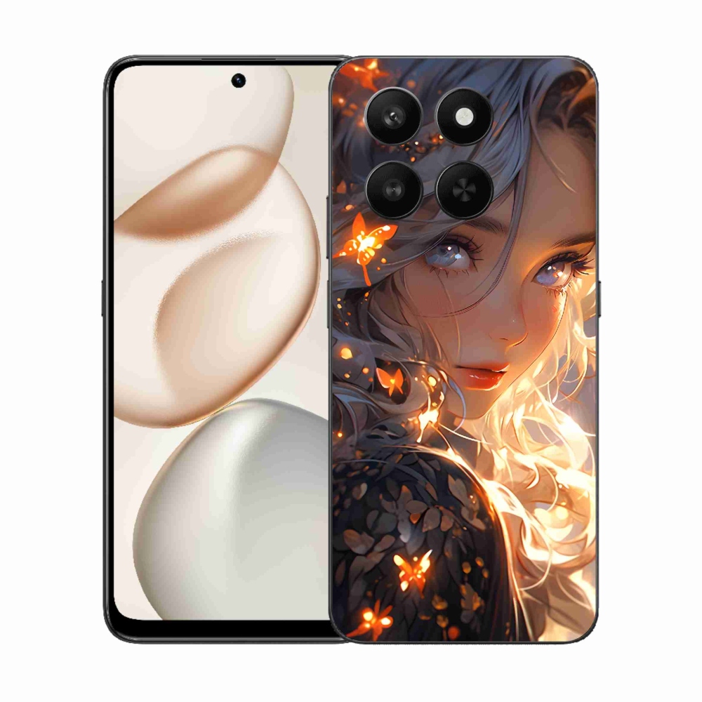 Gelový kryt mmCase na Honor 400 Smart 5G/4G/Honor X7d - dívka a motýli