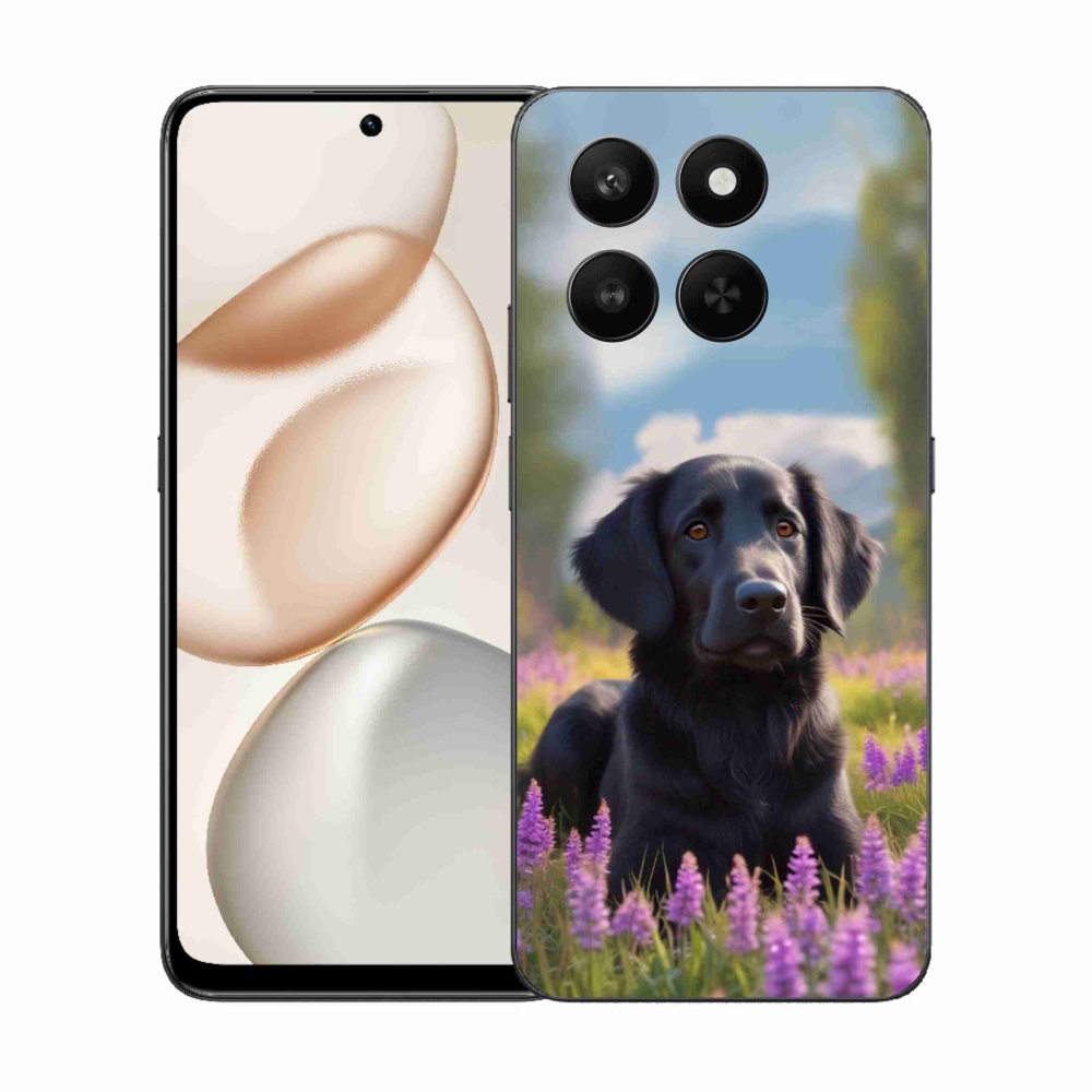 Gelový kryt mmCase na Honor 400 Smart 5G/4G/Honor X7d - elegantní černý retrívr