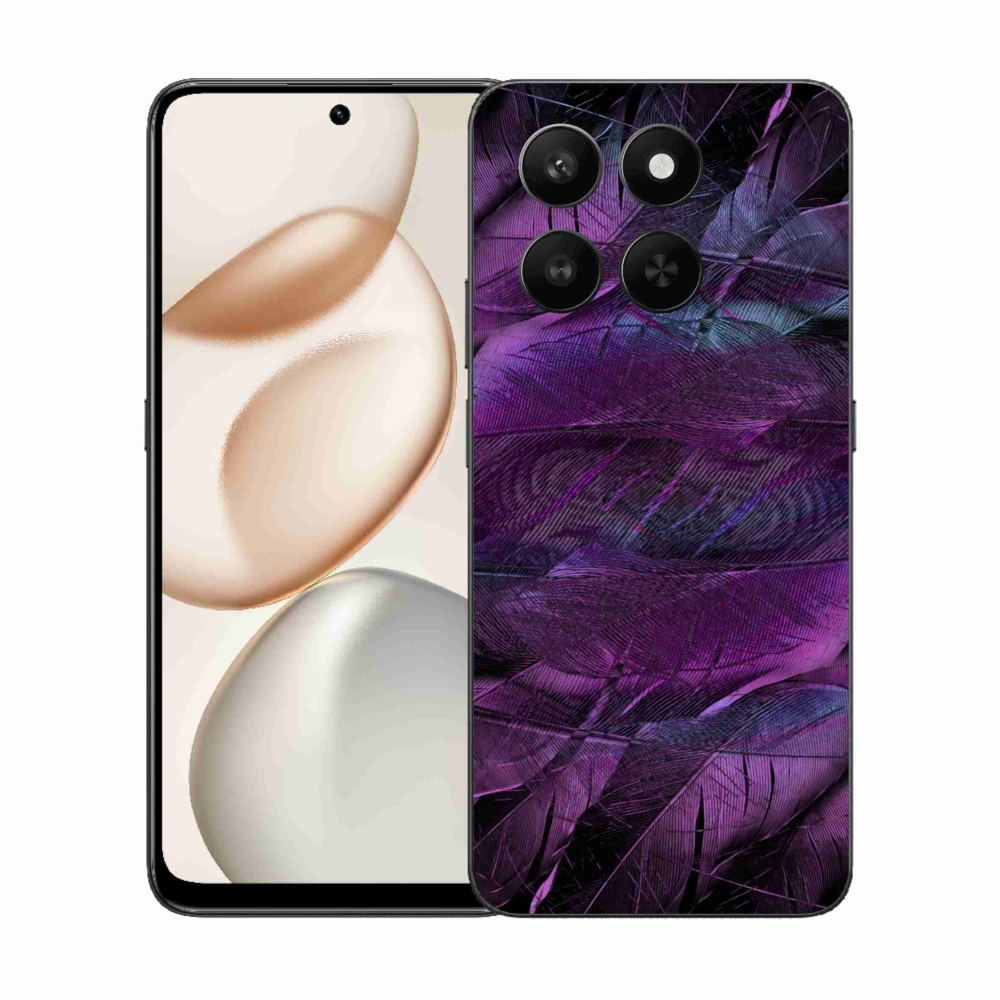 Gelový kryt mmCase na Honor 400 Smart 5G/4G/Honor X7d - fialová pírka