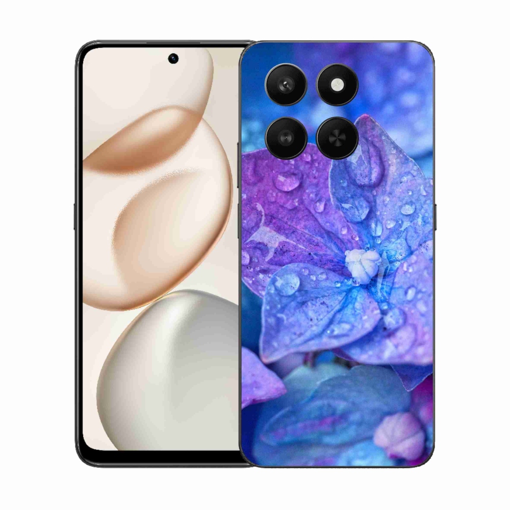 Gelový kryt mmCase na Honor 400 Smart 5G/4G/Honor X7d - fialový květ