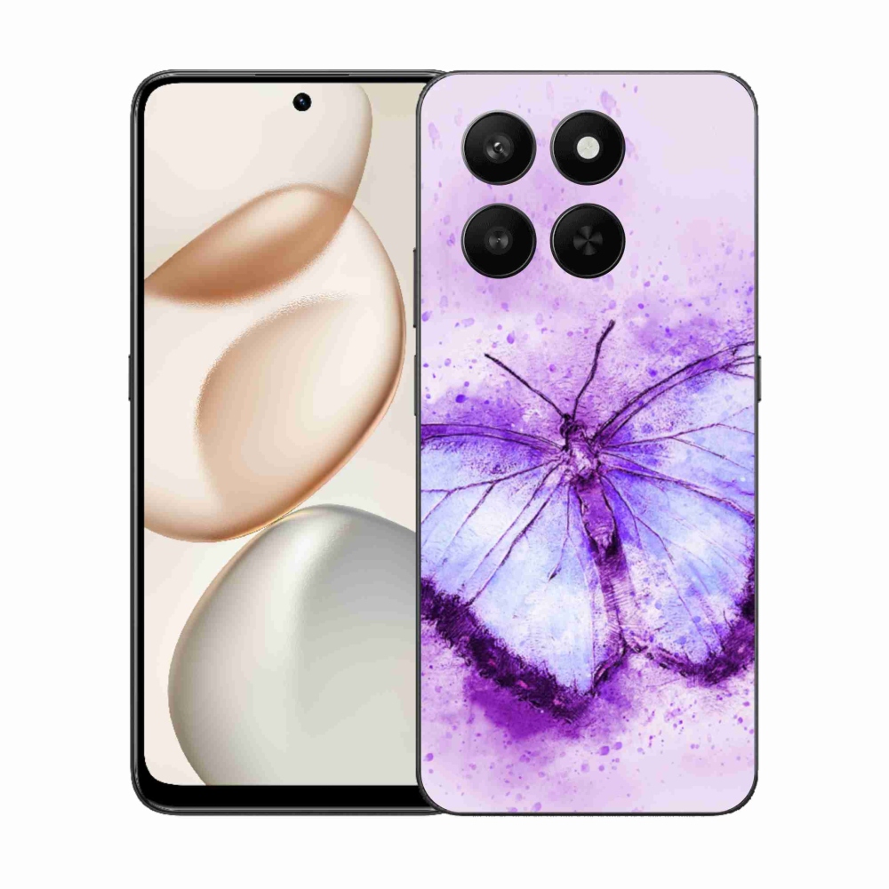 Gelový kryt mmCase na Honor 400 Smart 5G/4G/Honor X7d - fialový motýl