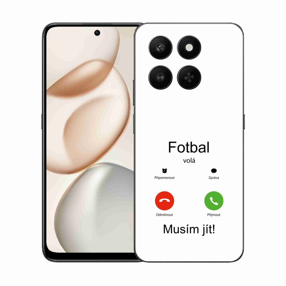 Gelový kryt mmCase na Honor 400 Smart 5G/4G/Honor X7d - fotbal volá bílé pozadí