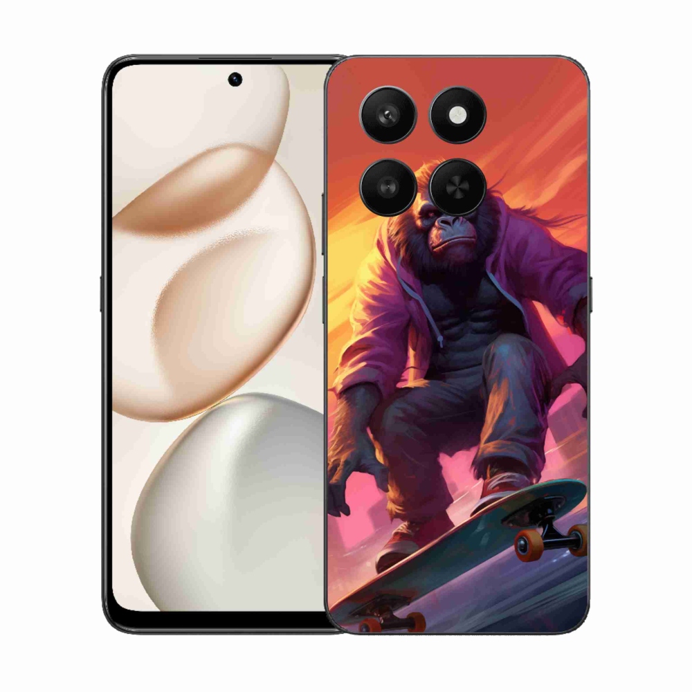 Gelový kryt mmCase na Honor 400 Smart 5G/4G/Honor X7d - gorila na skateboardu