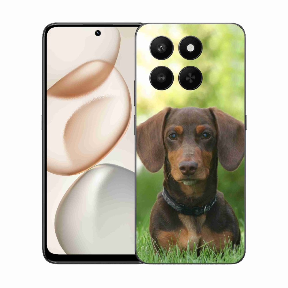 Gelový kryt mmCase na Honor 400 Smart 5G/4G/Honor X7d - hnědý jezevčík