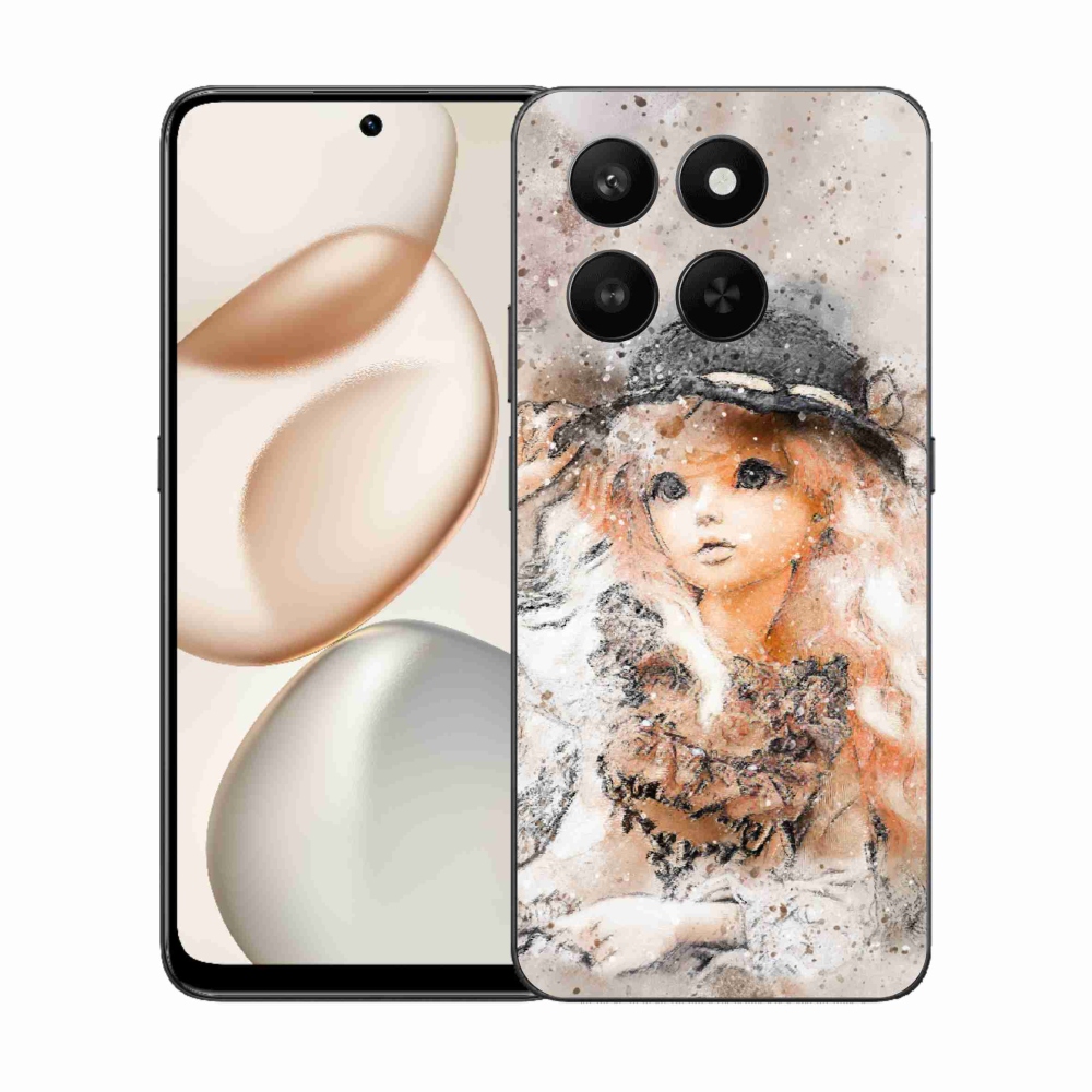 Gelový kryt mmCase na Honor 400 Smart 5G/4G/Honor X7d - holčička s kloboukem