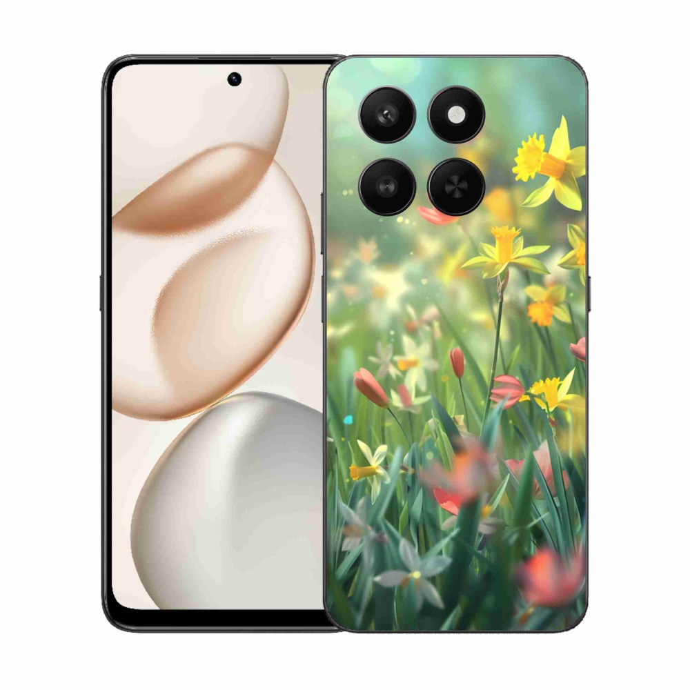 Gelový kryt mmCase na Honor 400 Smart 5G/4G/Honor X7d - jarní květy