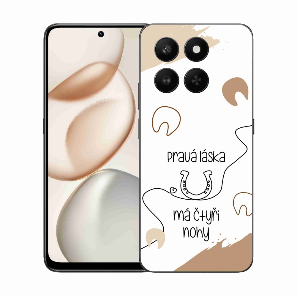 Gelový kryt mmCase na Honor 400 Smart 5G/4G/Honor X7d - koňský motiv bílé pozadí