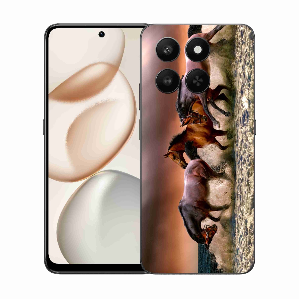 Gelový kryt mmCase na Honor 400 Smart 5G/4G/Honor X7d - koně 1