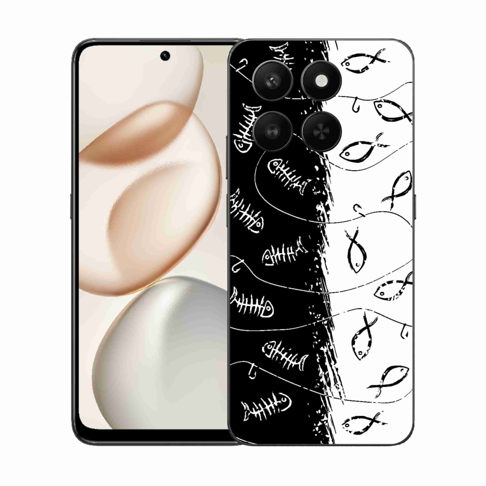 Gelový kryt mmCase na Honor 400 Smart 5G/4G/Honor X7d - kostry a rybky