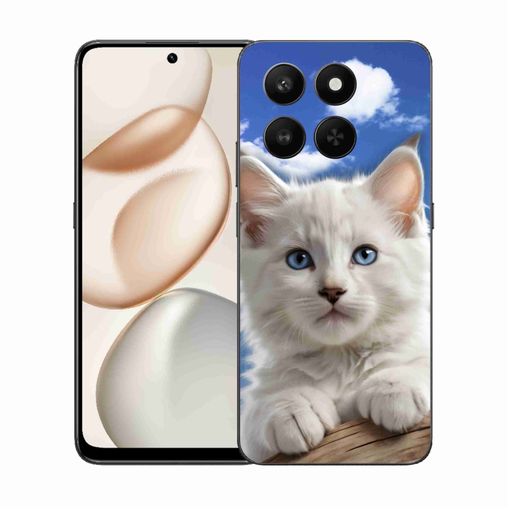 Gelový kryt mmCase na Honor 400 Smart 5G/4G/Honor X7d - kotě a oblaka