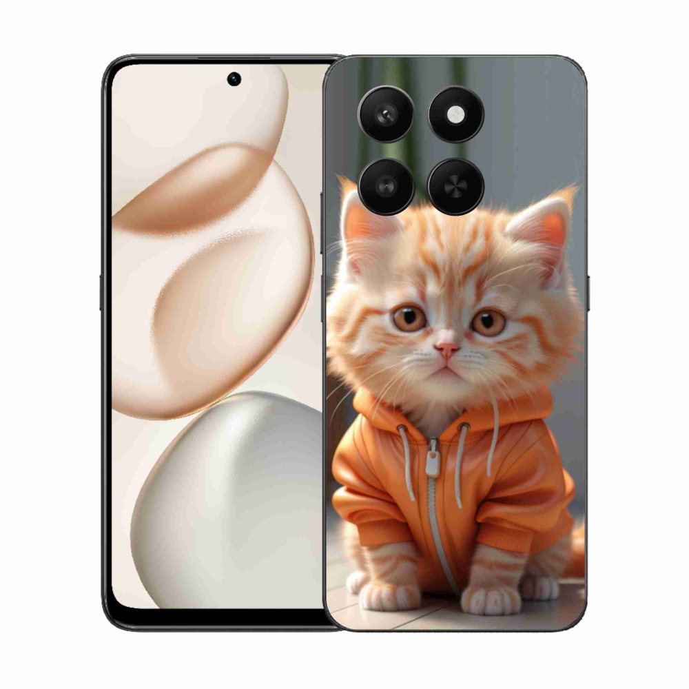 Gelový kryt mmCase na Honor 400 Smart 5G/4G/Honor X7d - kotě v mikině