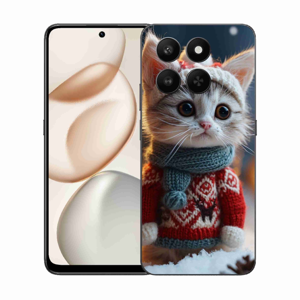 Gelový kryt mmCase na Honor 400 Smart 5G/4G/Honor X7d - kotě ve svetru