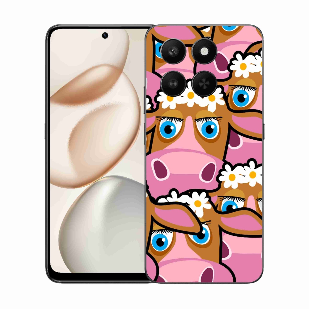 Gelový kryt mmCase na Honor 400 Smart 5G/4G/Honor X7d - kreslené kravičky