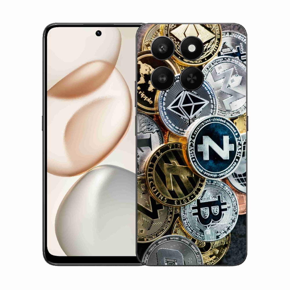 Gelový kryt mmCase na Honor 400 Smart 5G/4G/Honor X7d - kryptoměny