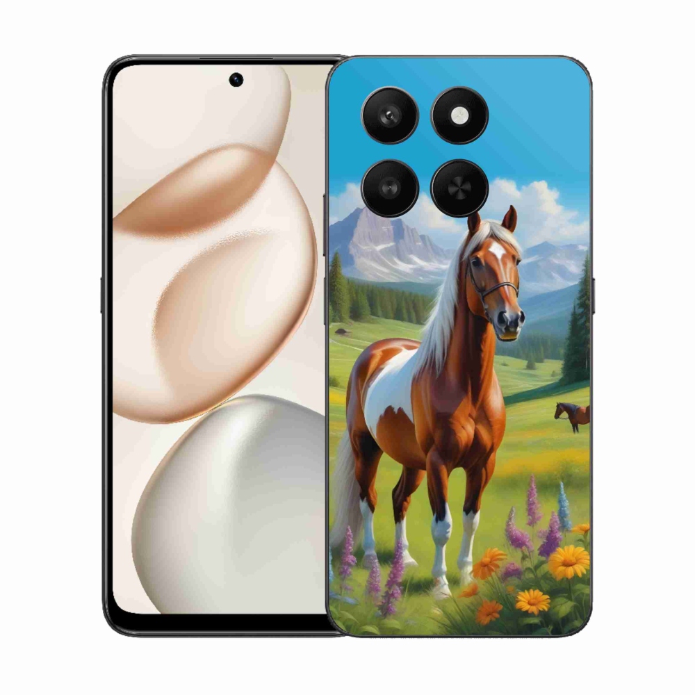 Gelový kryt mmCase na Honor 400 Smart 5G/4G/Honor X7d - kůň na louce