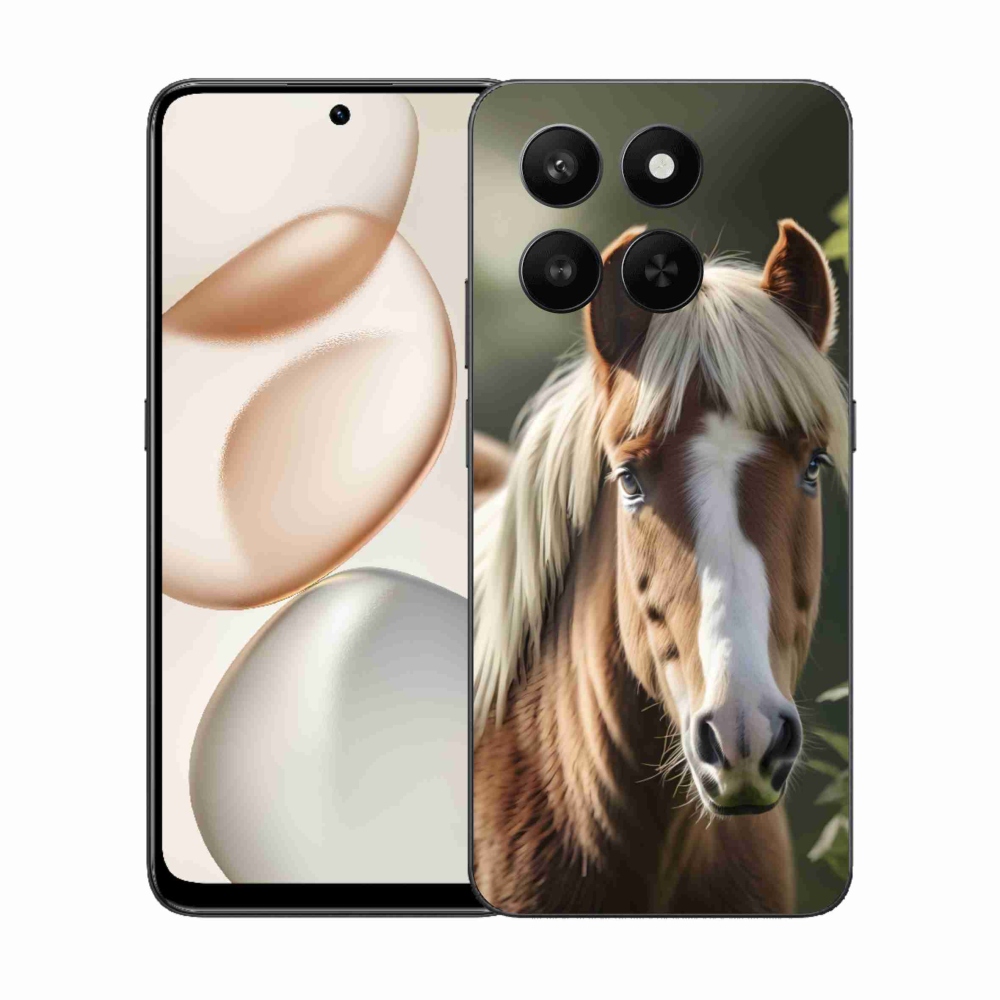 Gelový kryt mmCase na Honor 400 Smart 5G/4G/Honor X7d - kůň se světlou hřívou