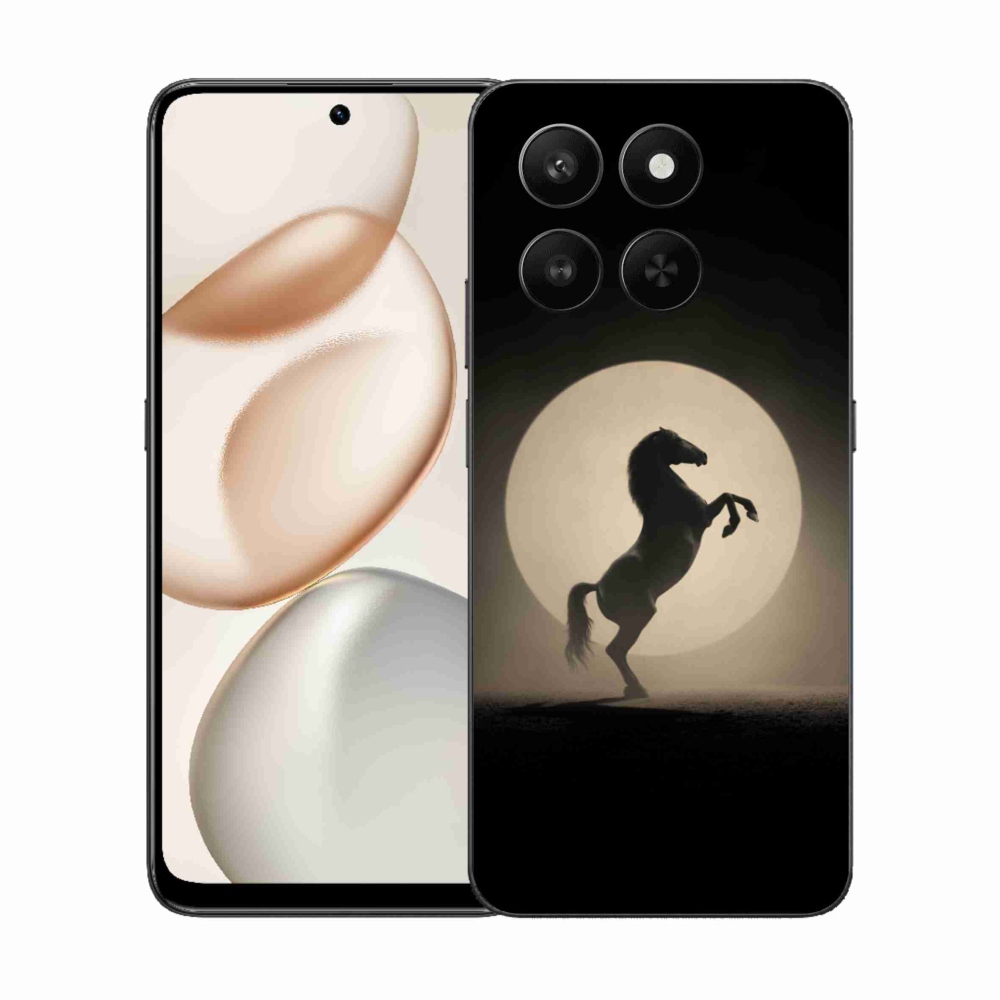 Gelový kryt mmCase na Honor 400 Smart 5G/4G/Honor X7d - kůň v siluetě