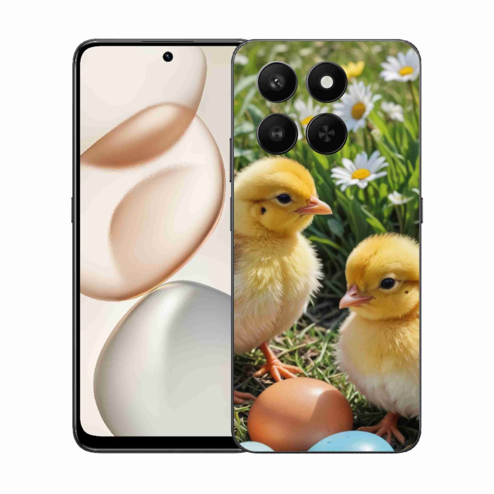 Gelový kryt mmCase na Honor 400 Smart 5G/4G/Honor X7d - kuřátka