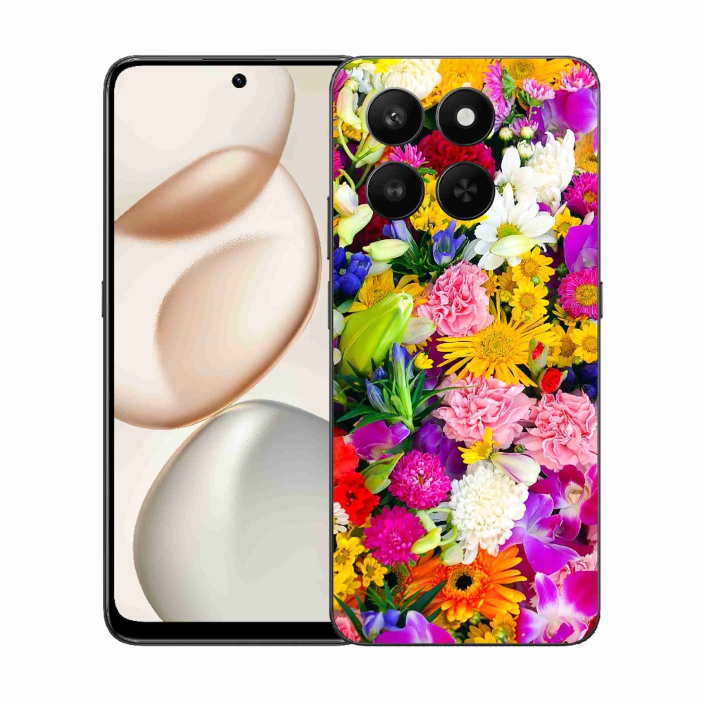 Gelový kryt mmCase na Honor 400 Smart 5G/4G/Honor X7d - květiny 12