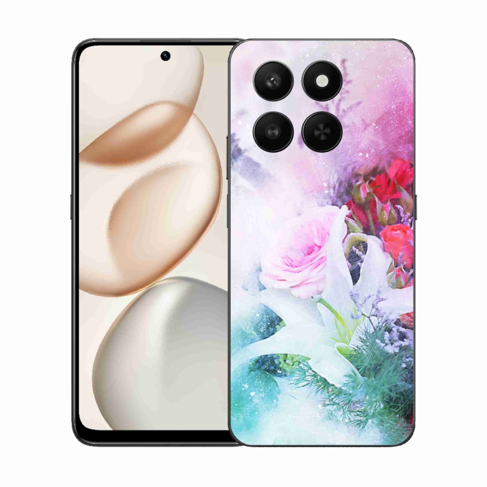 Gelový kryt mmCase na Honor 400 Smart 5G/4G/Honor X7d - květiny 4