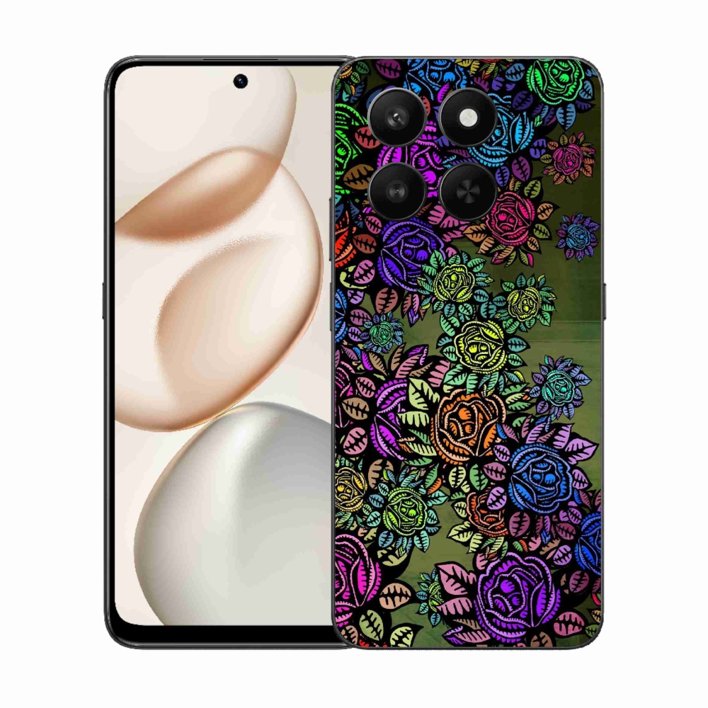 Gelový kryt mmCase na Honor 400 Smart 5G/4G/Honor X7d - květiny 6