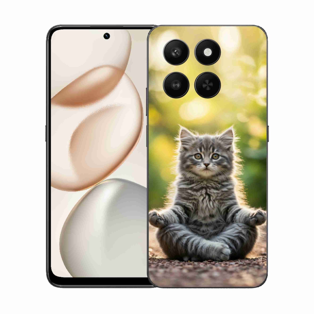 Gelový kryt mmCase na Honor 400 Smart 5G/4G/Honor X7d - meditující kotě