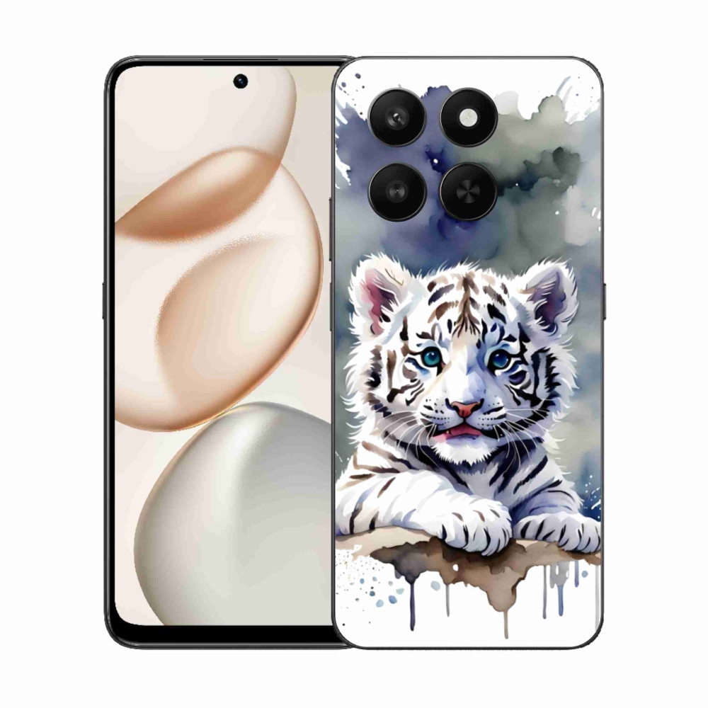 Gelový kryt mmCase na Honor 400 Smart 5G/4G/Honor X7d - mládě bílého tygra