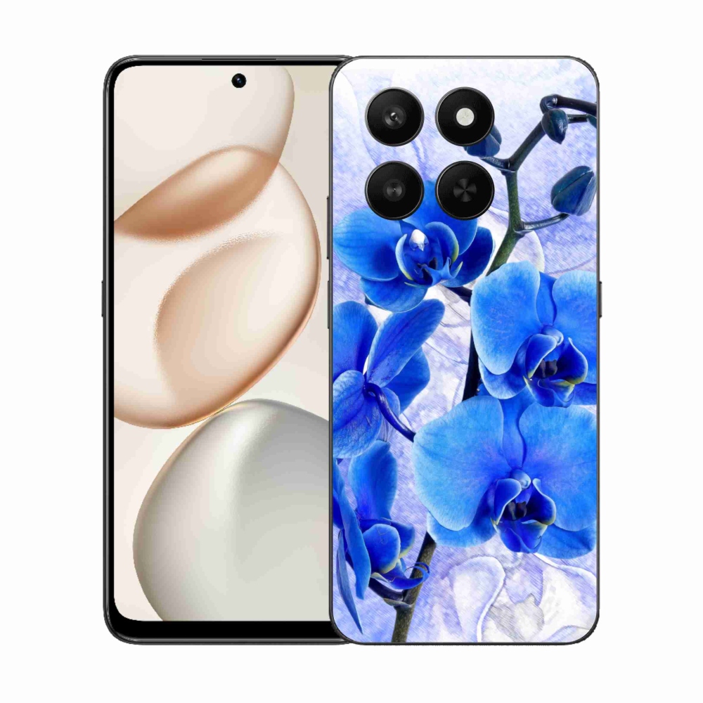 Gelový kryt mmCase na Honor 400 Smart 5G/4G/Honor X7d - modré květy