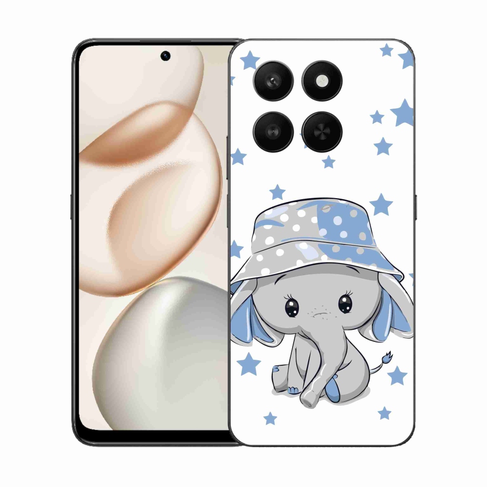 Gelový kryt mmCase na Honor 400 Smart 5G/4G/Honor X7d - modrý slon