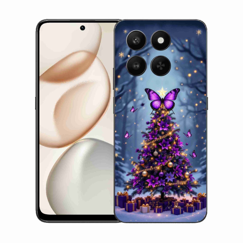 Gelový kryt mmCase na Honor 400 Smart 5G/4G/Honor X7d - motýlí vánoční stromek