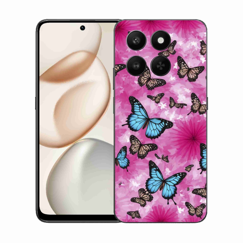 Gelový kryt mmCase na Honor 400 Smart 5G/4G/Honor X7d - motýlí zahrada