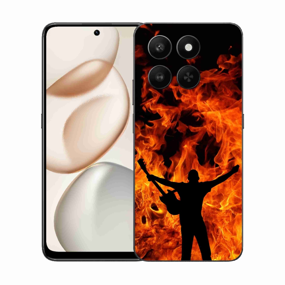 Gelový kryt mmCase na Honor 400 Smart 5G/4G/Honor X7d - muzikant a oheň