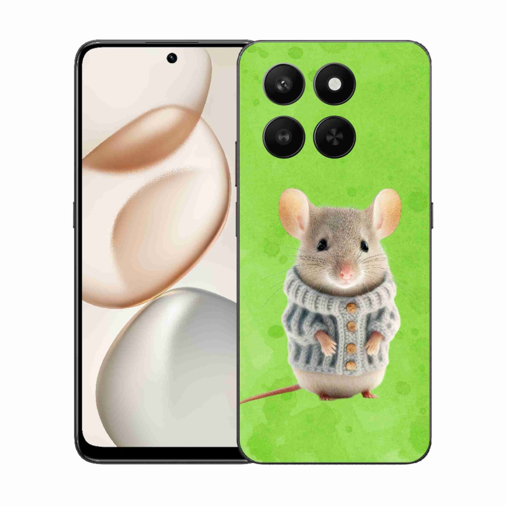 Gelový kryt mmCase na Honor 400 Smart 5G/4G/Honor X7d - myška ve svetru