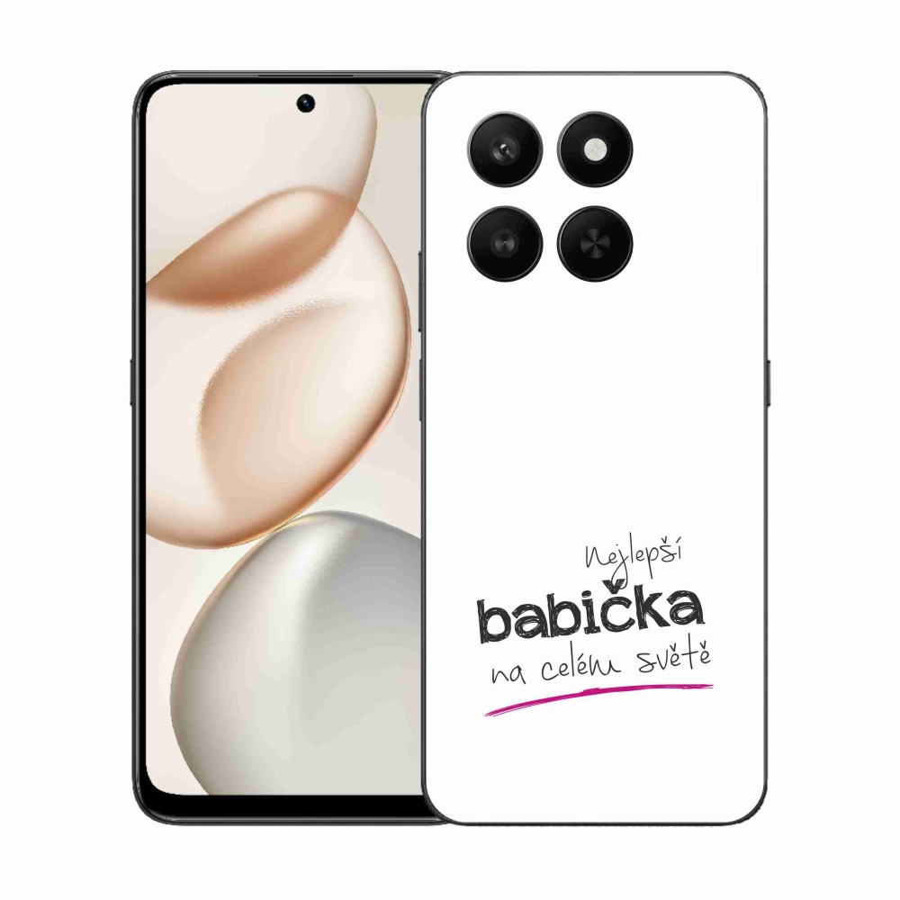 Gelový kryt mmCase na Honor 400 Smart 5G/4G/Honor X7d - nejlepší babička 4 bílé pozadí