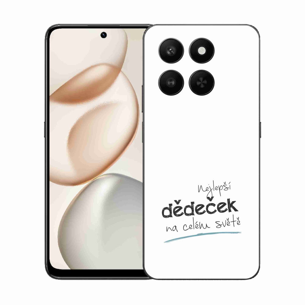 Gelový kryt mmCase na Honor 400 Smart 5G/4G/Honor X7d - nejlepší dědeček 3 bílé pozadí