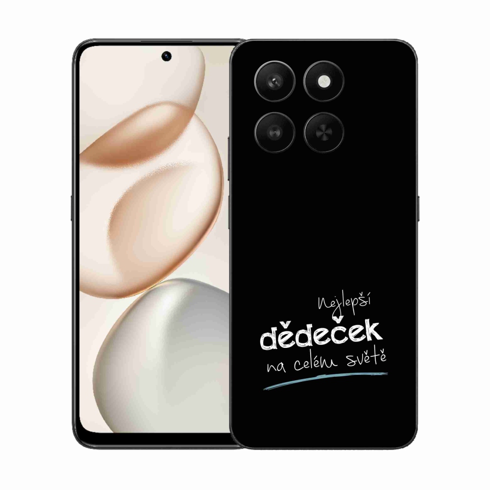 Gelový kryt mmCase na Honor 400 Smart 5G/4G/Honor X7d - nejlepší dědeček 3 černé pozadí
