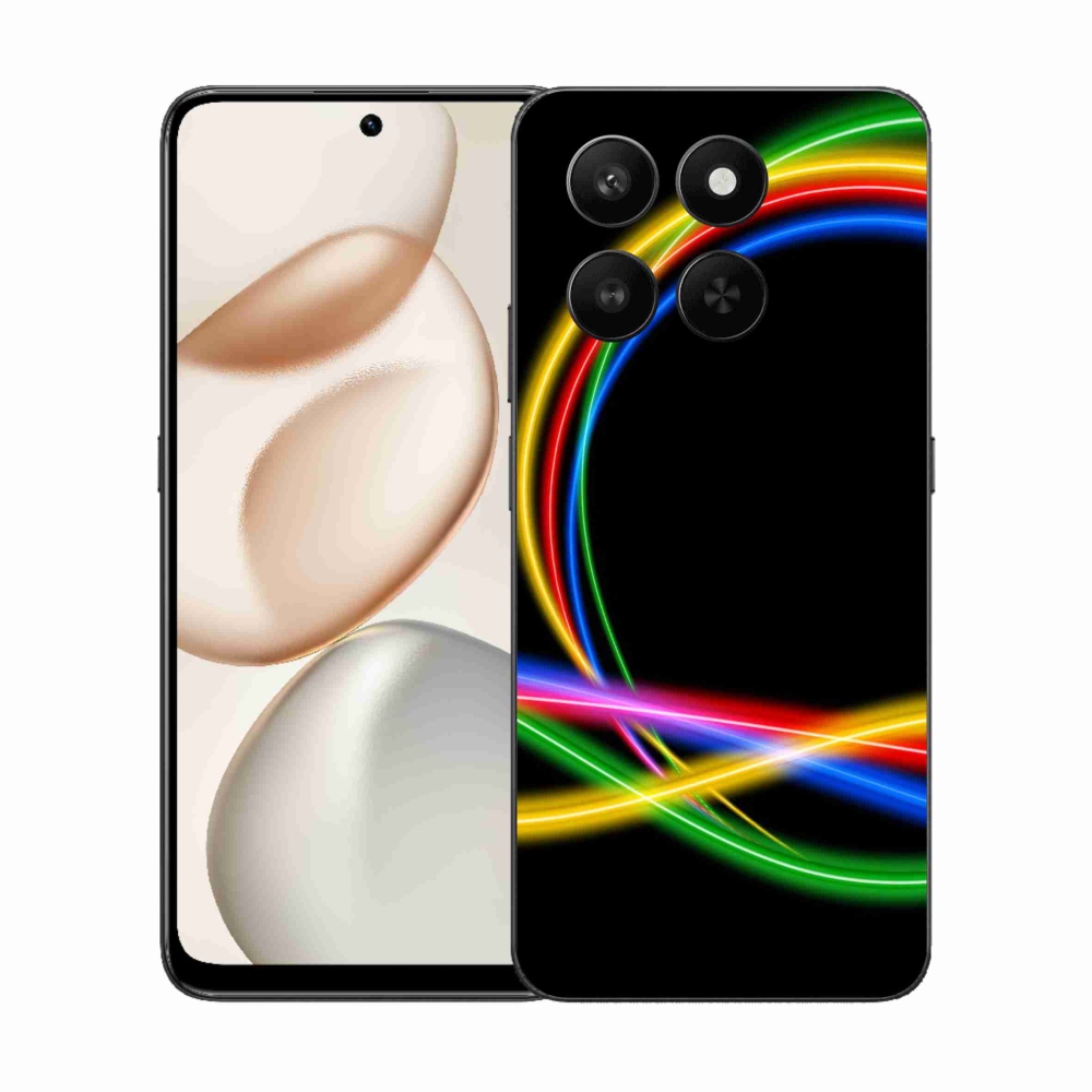 Gelový kryt mmCase na Honor 400 Smart 5G/4G/Honor X7d - neonové kruhy