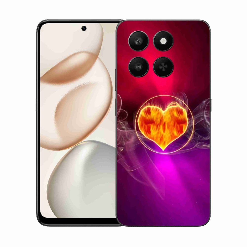 Gelový kryt mmCase na Honor 400 Smart 5G/4G/Honor X7d - ohnivé srdce