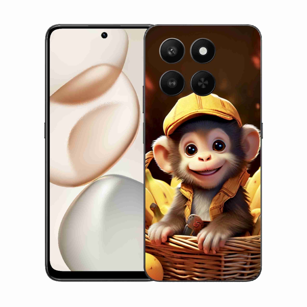 Gelový kryt mmCase na Honor 400 Smart 5G/4G/Honor X7d - opice v košíku