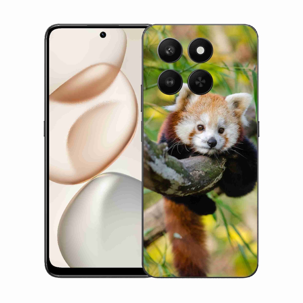 Gelový kryt mmCase na Honor 400 Smart 5G/4G/Honor X7d - panda červená