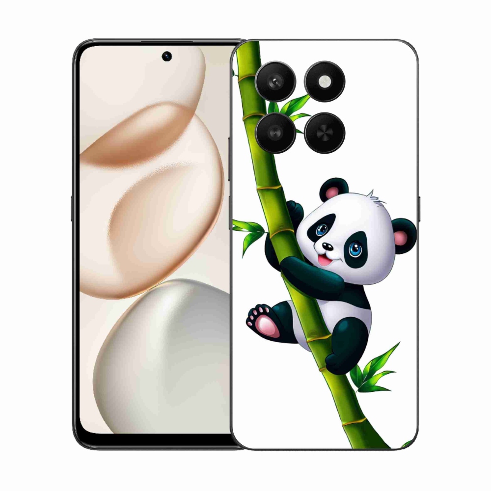 Gelový kryt mmCase na Honor 400 Smart 5G/4G/Honor X7d - panda na bambusu