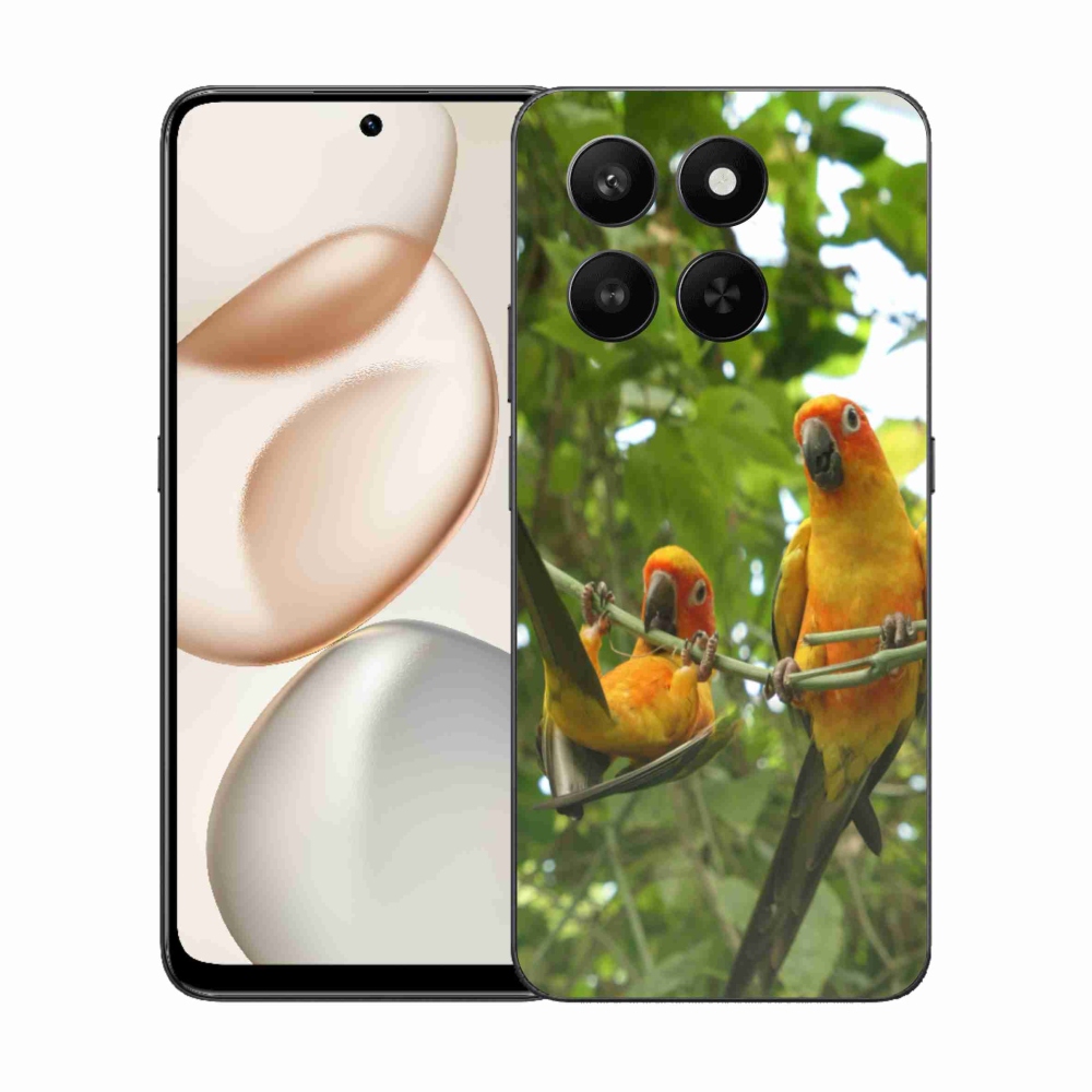 Gelový kryt mmCase na Honor 400 Smart 5G/4G/Honor X7d - papoušci aratingy