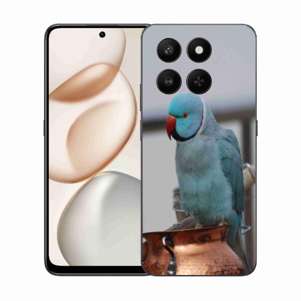 Gelový kryt mmCase na Honor 400 Smart 5G/4G/Honor X7d - papoušek alexandr modrý