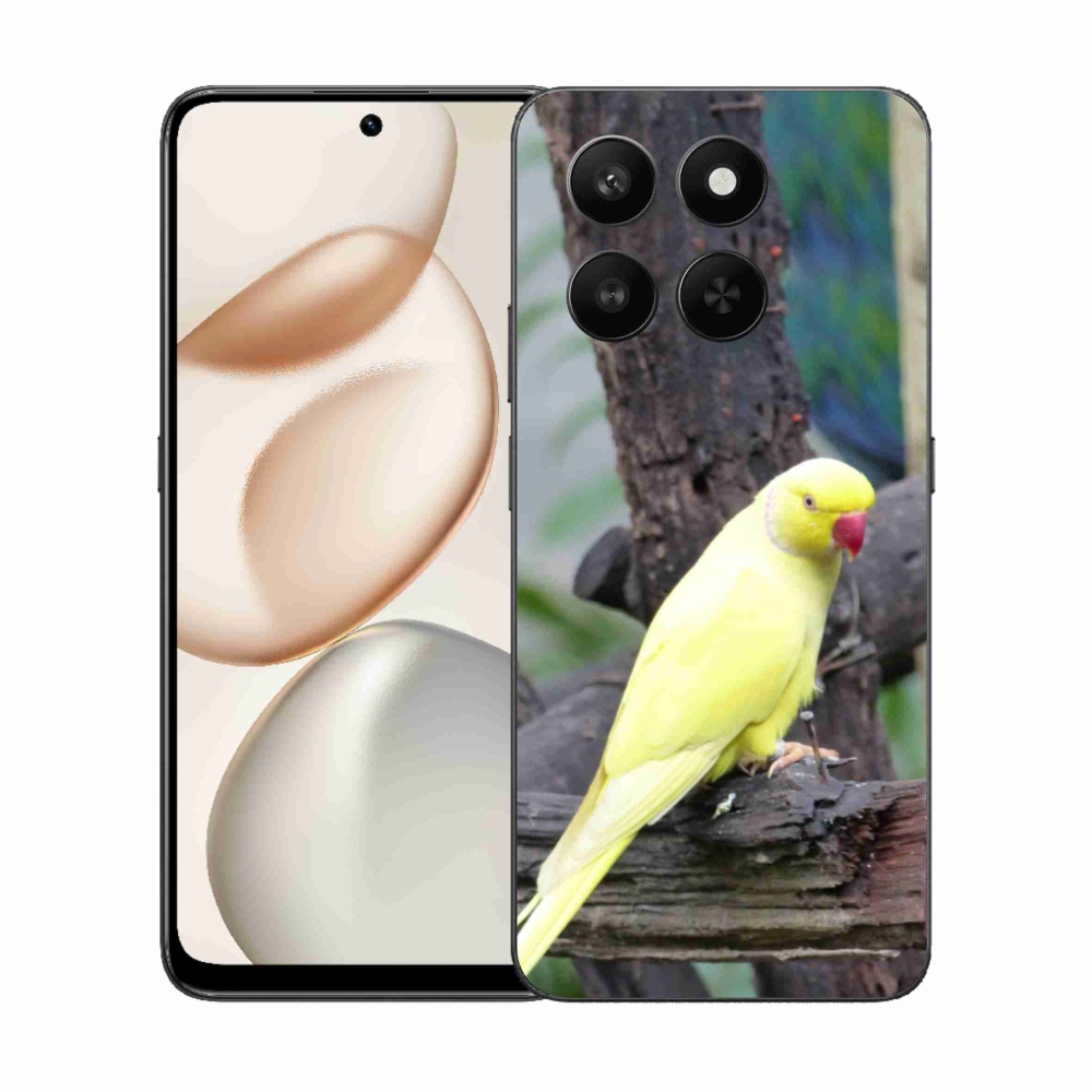 Gelový kryt mmCase na Honor 400 Smart 5G/4G/Honor X7d - papoušek alexandr žlutý