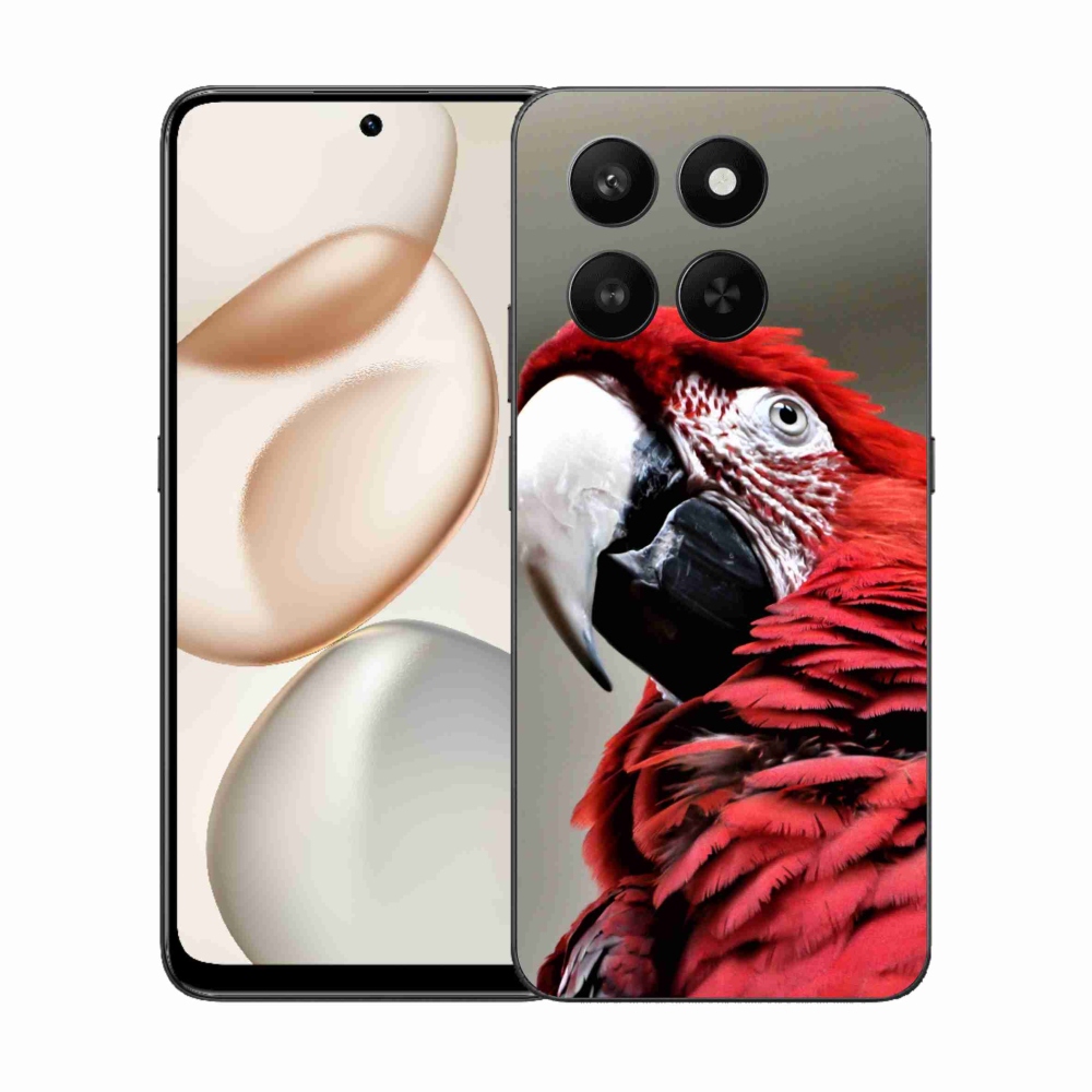 Gelový kryt mmCase na Honor 400 Smart 5G/4G/Honor X7d - papoušek ara červený