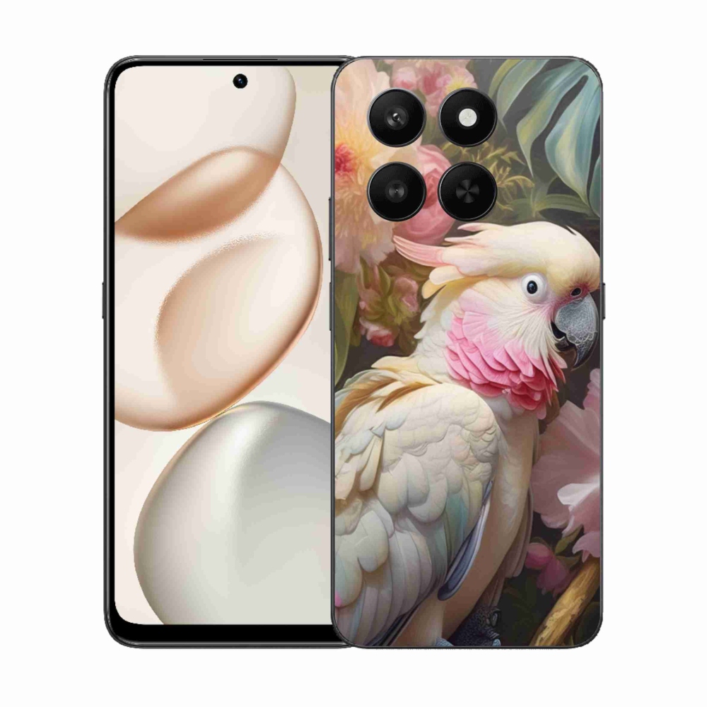 Gelový kryt mmCase na Honor 400 Smart 5G/4G/Honor X7d - papoušek kakadu růžový 2