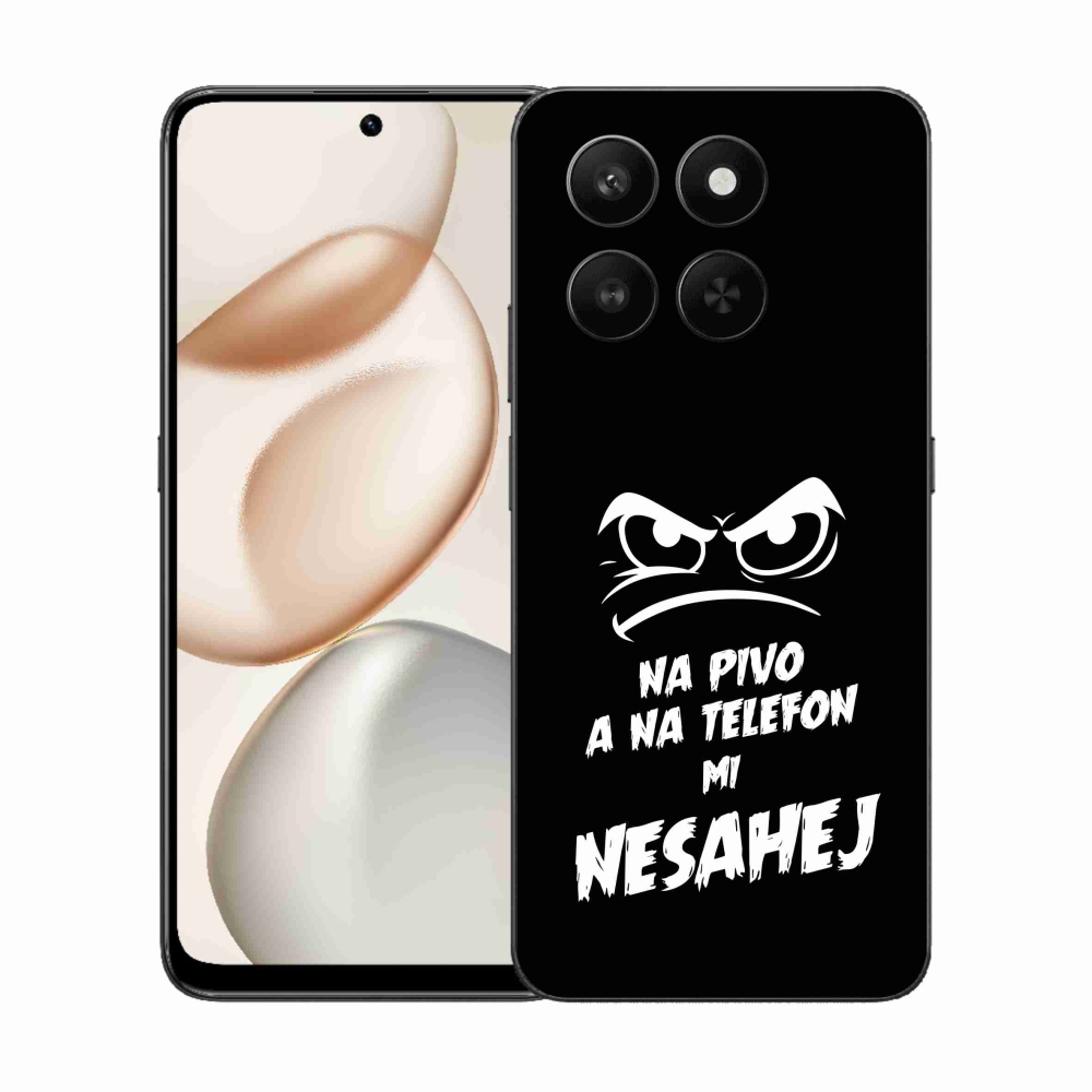 Gelový kryt mmCase na Honor 400 Smart 5G/4G/Honor X7d - pivní motiv 2 černé pozadí