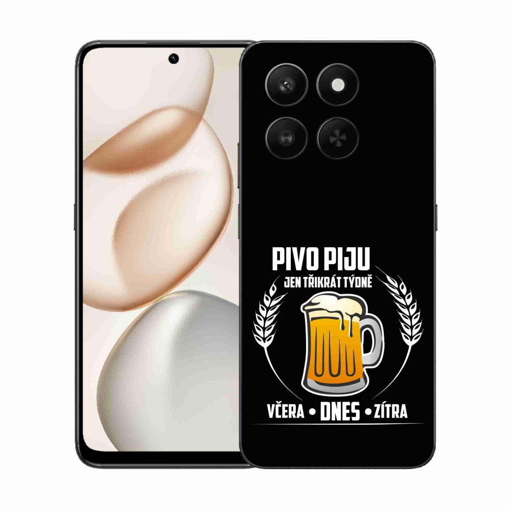 Gelový kryt mmCase na Honor 400 Smart 5G/4G/Honor X7d - pivní motiv černé pozadí