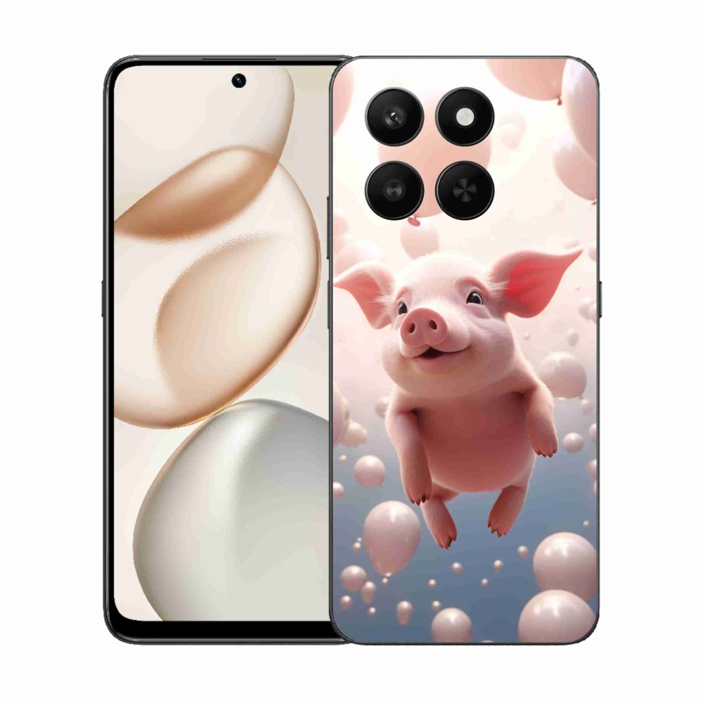 Gelový kryt mmCase na Honor 400 Smart 5G/4G/Honor X7d - prasátko s balónky
