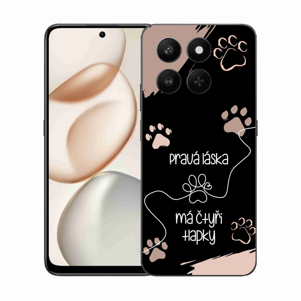 Gelový kryt mmCase na Honor 400 Smart 5G/4G/Honor X7d - psí motiv 1 černé pozadí